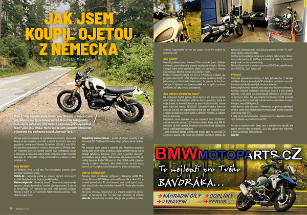 Dovoz motorky ze zahraničí