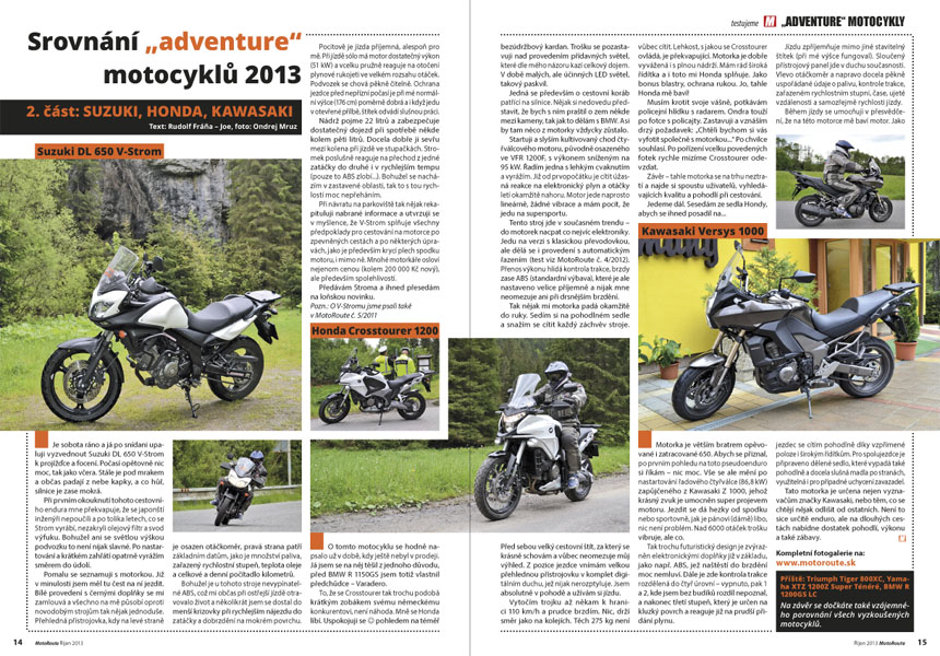 V-Strom, Crosstourer, Versys