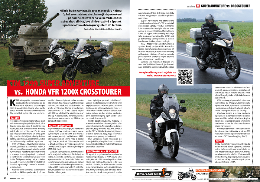 Test KTM 1290 Super Adventure a Honda Crosstourer