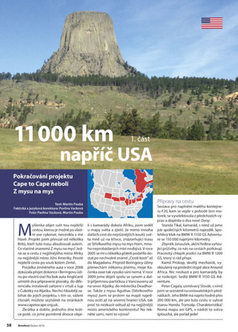 11 000 km napříč USA