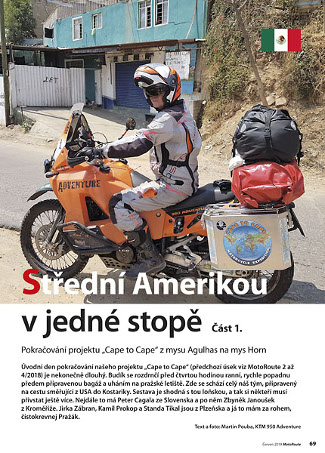 Střední Amerikou v jedné stopě