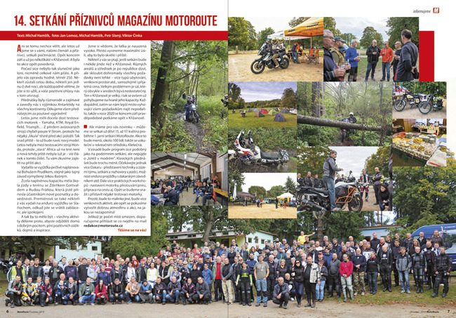 14. setkání příznivců magazínu MotoRoute