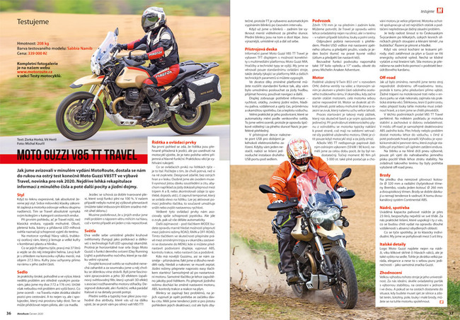 Test Moto Guzzi V85 TT Travel