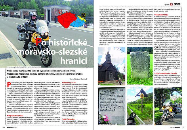 Po historické moravsko-slezské hranici