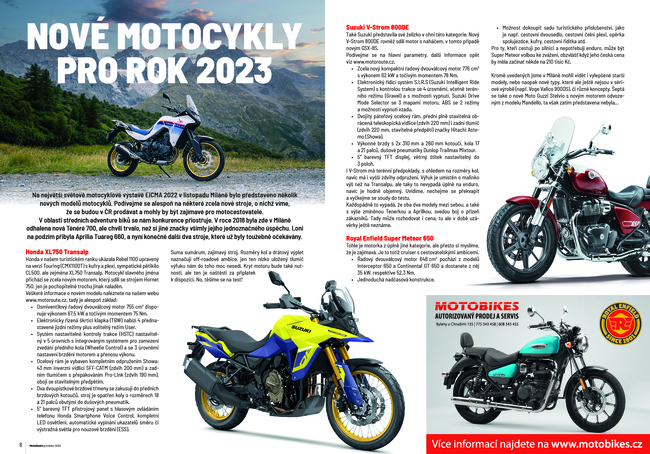 Nové motocykly pro rok 2023
