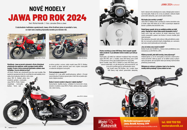 Nové modely Jawa pro rok 2024