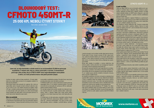 Dlouhodobý test CFMOTO 450MT-R