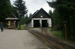 Depo lesní železnice skanzenu Vychylovka