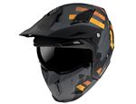 Přilba na motorku MT Streetfighter Skull 2020 šedo-oranžová