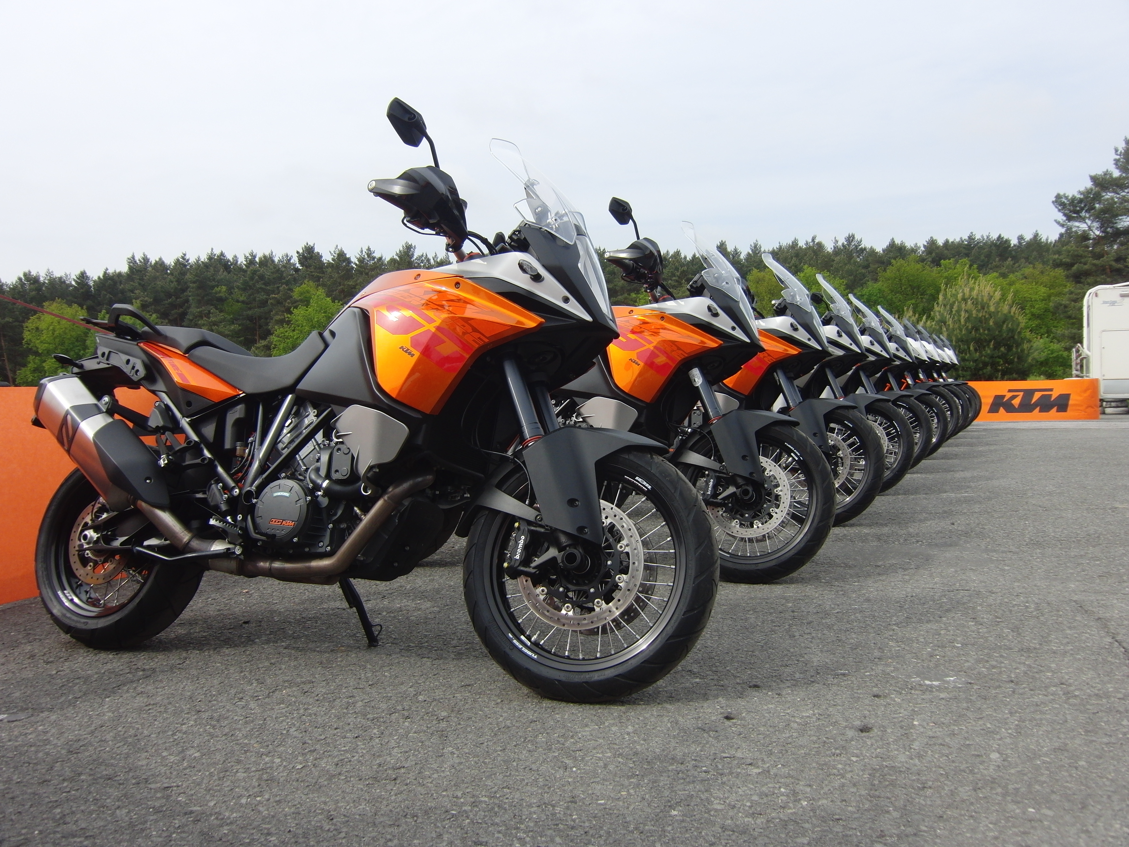 Pair Of Street Mirrors With Orange Logo For KTM 1190 Adventure R ABS 2013-2014