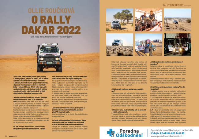 Ollie Roučková o Rally Dakar 2022