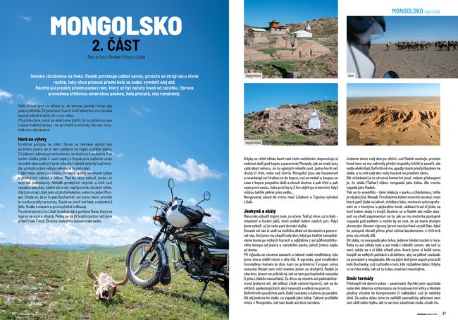 Mongolsko na motorce